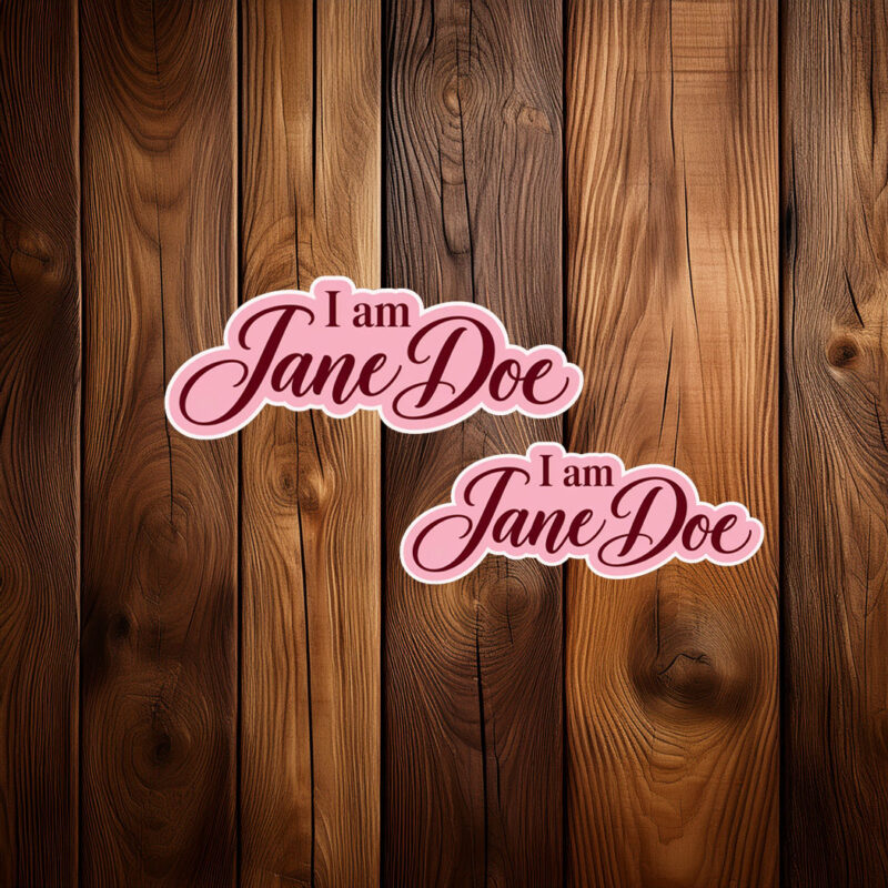 I Am Jane Doe Sticker