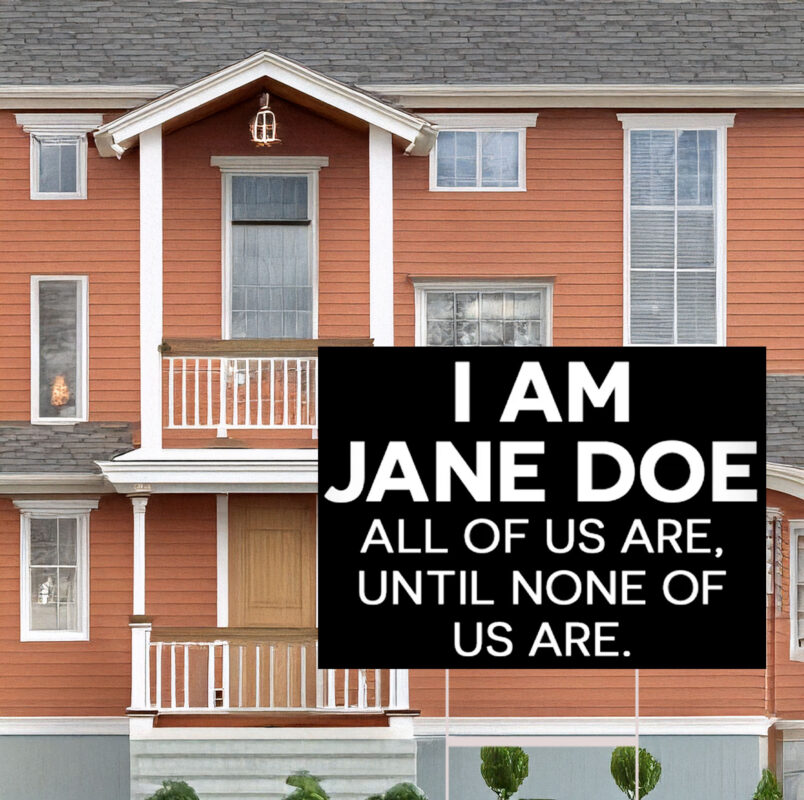 I Am Jane Doe All Of Us Are Jane Doe Yard Sign