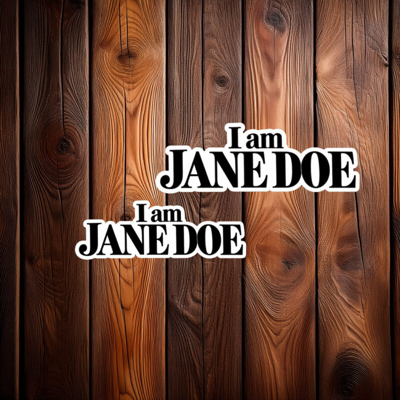I Am Jane Doe Believe Stickers