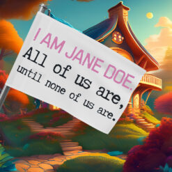 I Am Jane Doe Feminist Activist Flag
