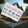 I Am Jane Doe Feminist Activist Flag