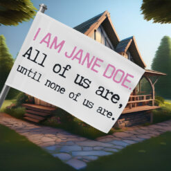 I Am Jane Doe Feminist Activist Flag