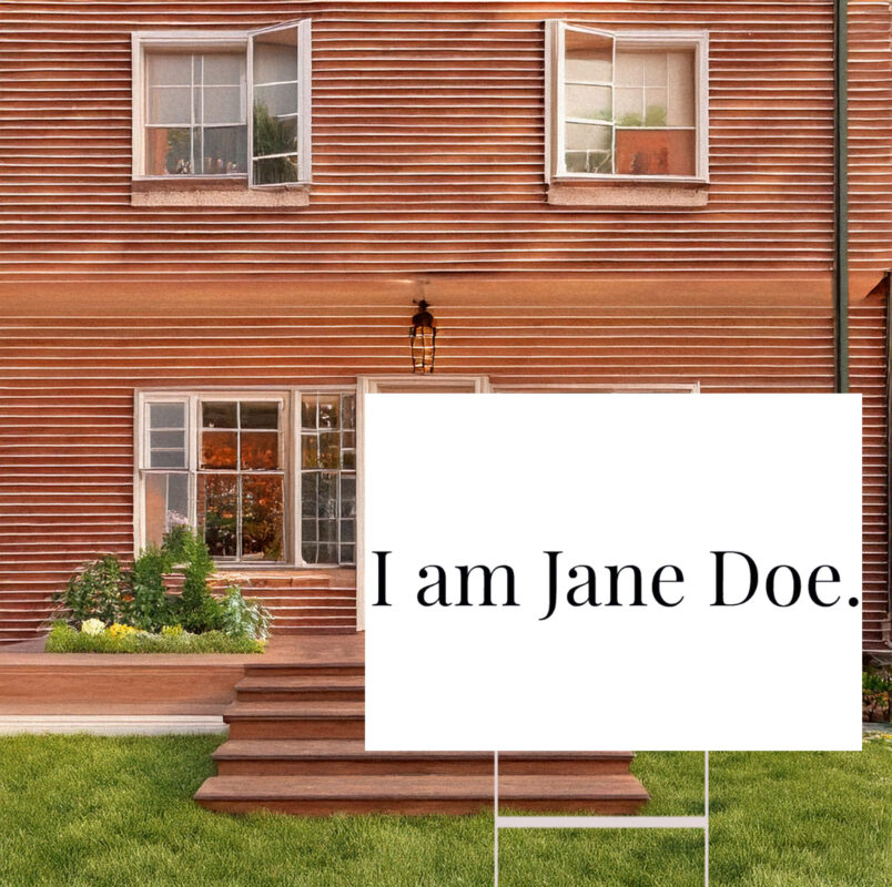 I Am Jane Doe Feminist Solidarity Yard Sign
