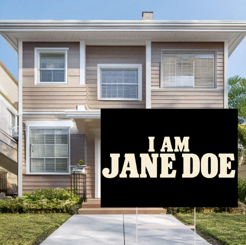 I Am Jane Doe Feminist Statement Yard Sign