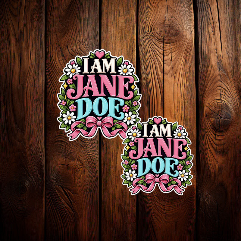 I Am Jane Doe Floral Sticker