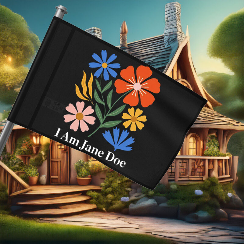I Am Jane Doe Flower Flag