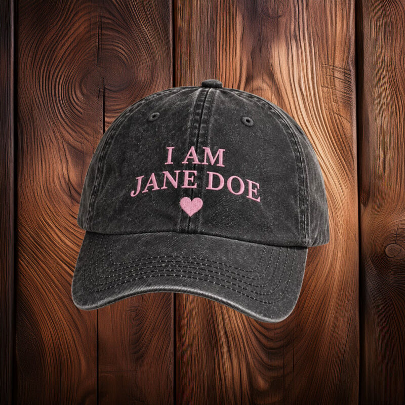 I Am Jane Doe Pink Heart Hat