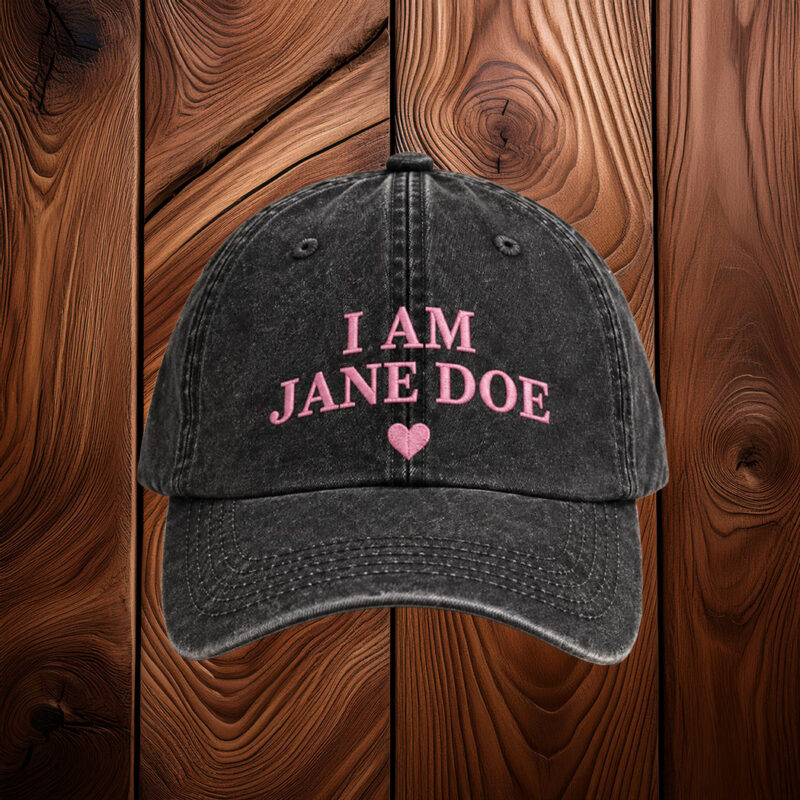 I Am Jane Doe Pink Heart Hat
