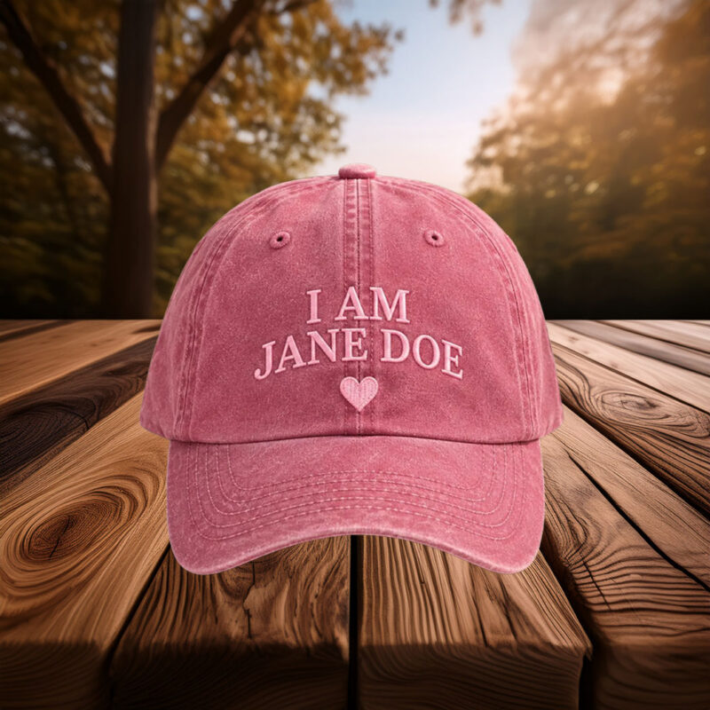 I Am Jane Doe Pink Heart Hat