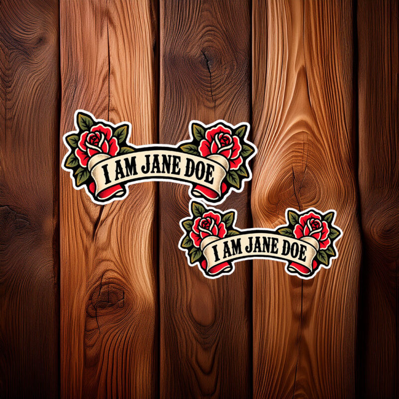 I Am Jane Doe Rose Sticker