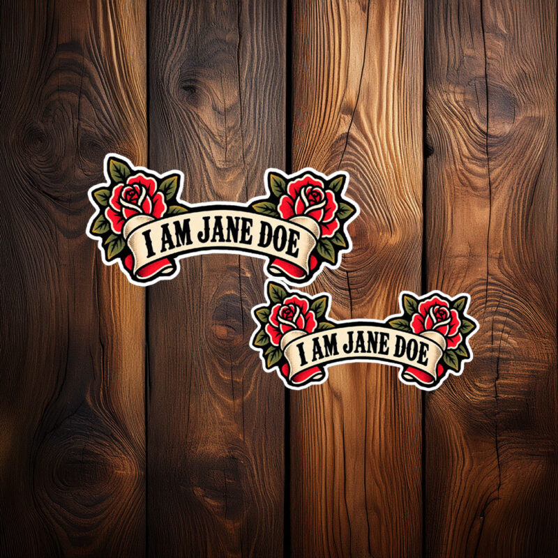 I Am Jane Doe Rose Sticker