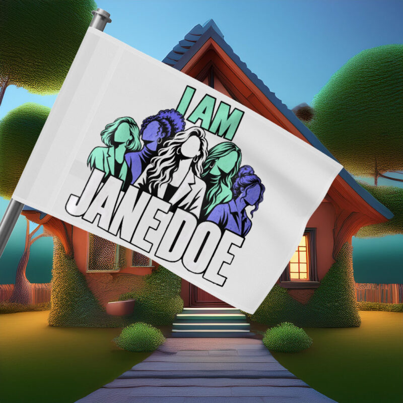I Am Jane Doe Survivor Solidarity Graphics Flag