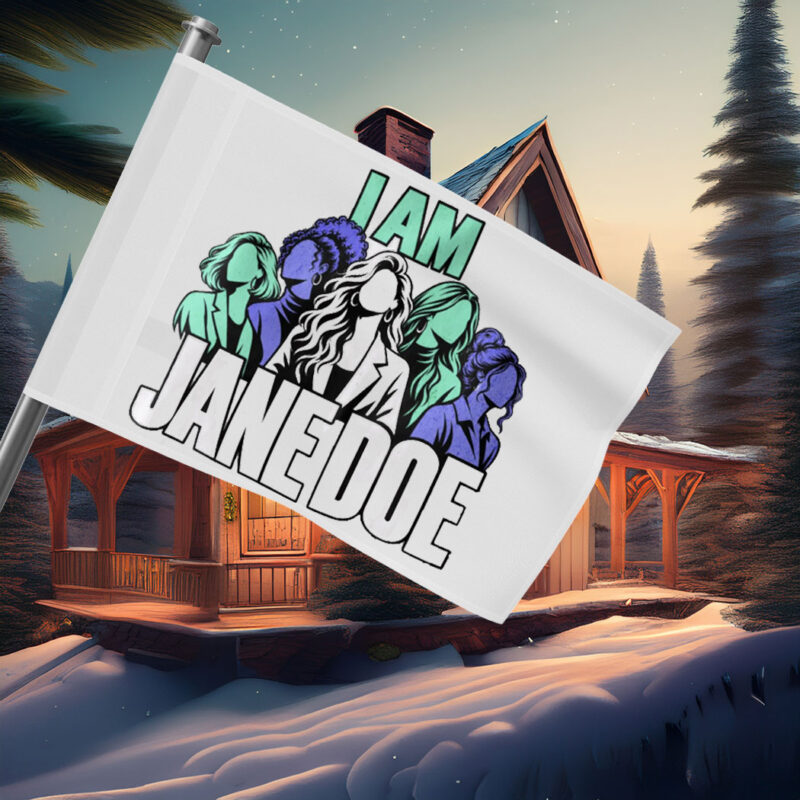 I Am Jane Doe Survivor Solidarity Graphics Flag