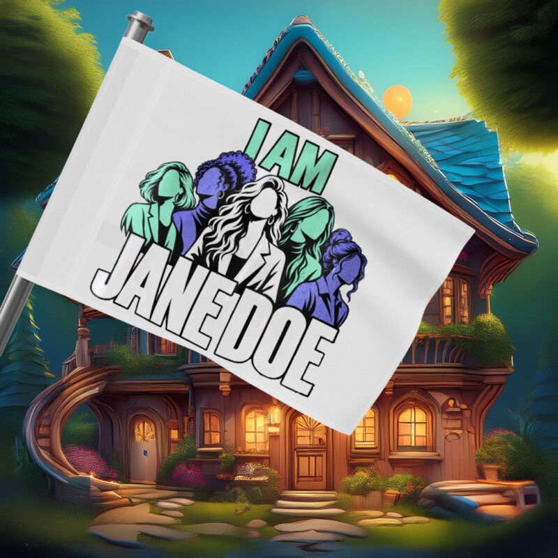 I Am Jane Doe Survivor Solidarity Graphics Flag