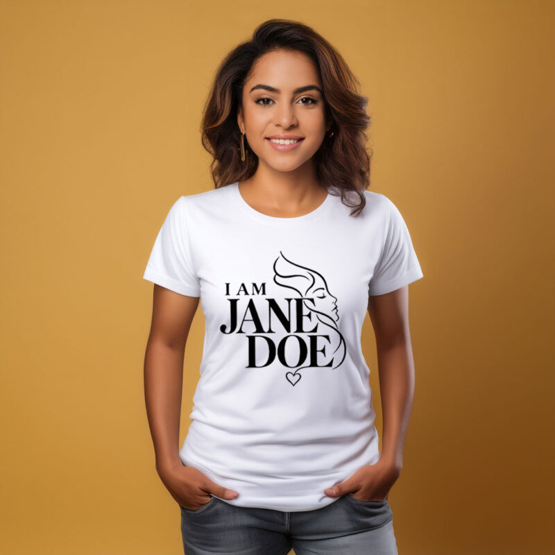 I Am Jane Doe Woman Face Line Art Shirt