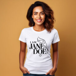 I Am Jane Doe Woman Face Line Art Shirt