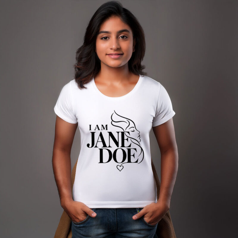 I Am Jane Doe Woman Face Line Art Shirt