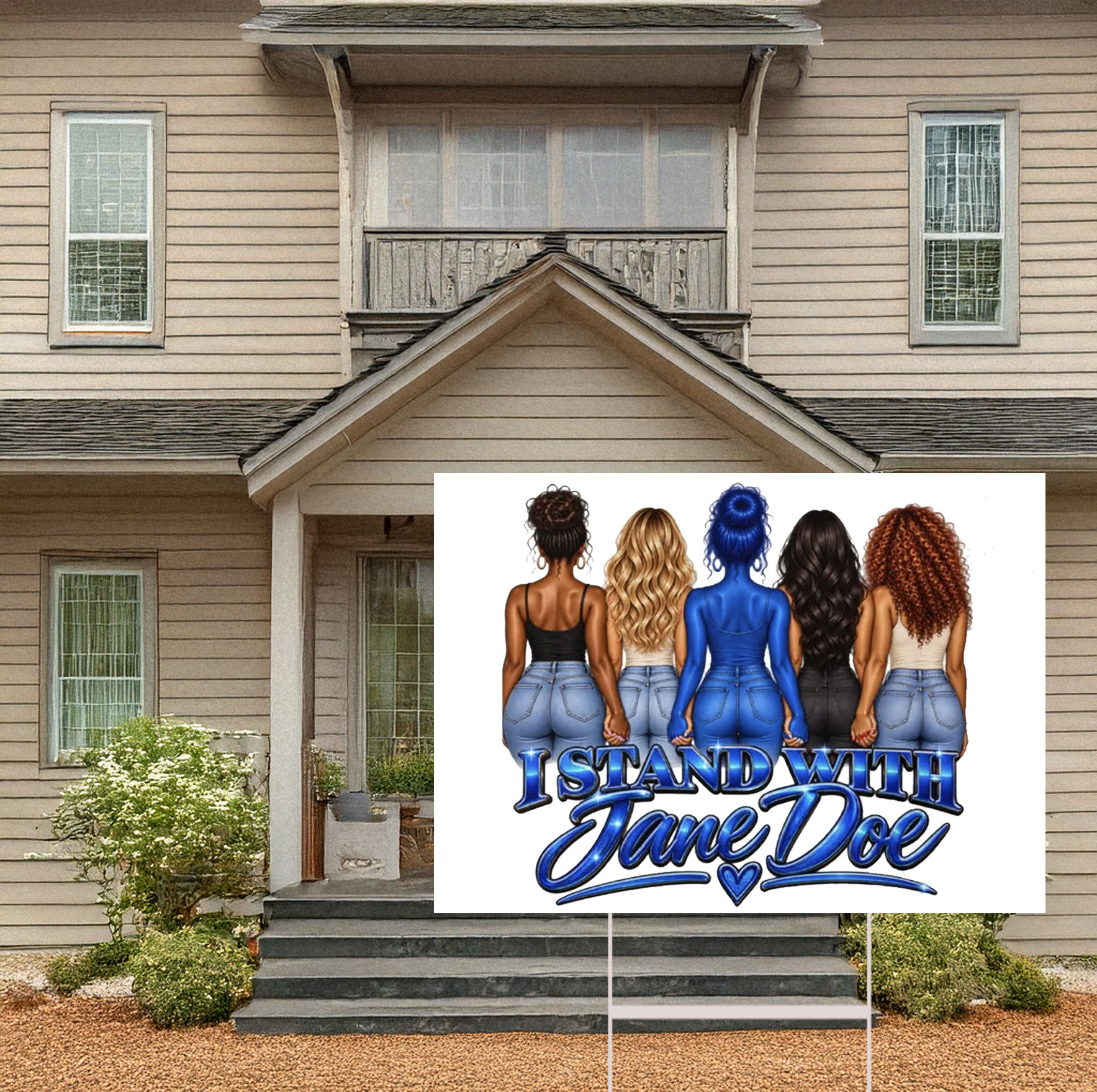 I Stand with Jane Doe Yard Sign
