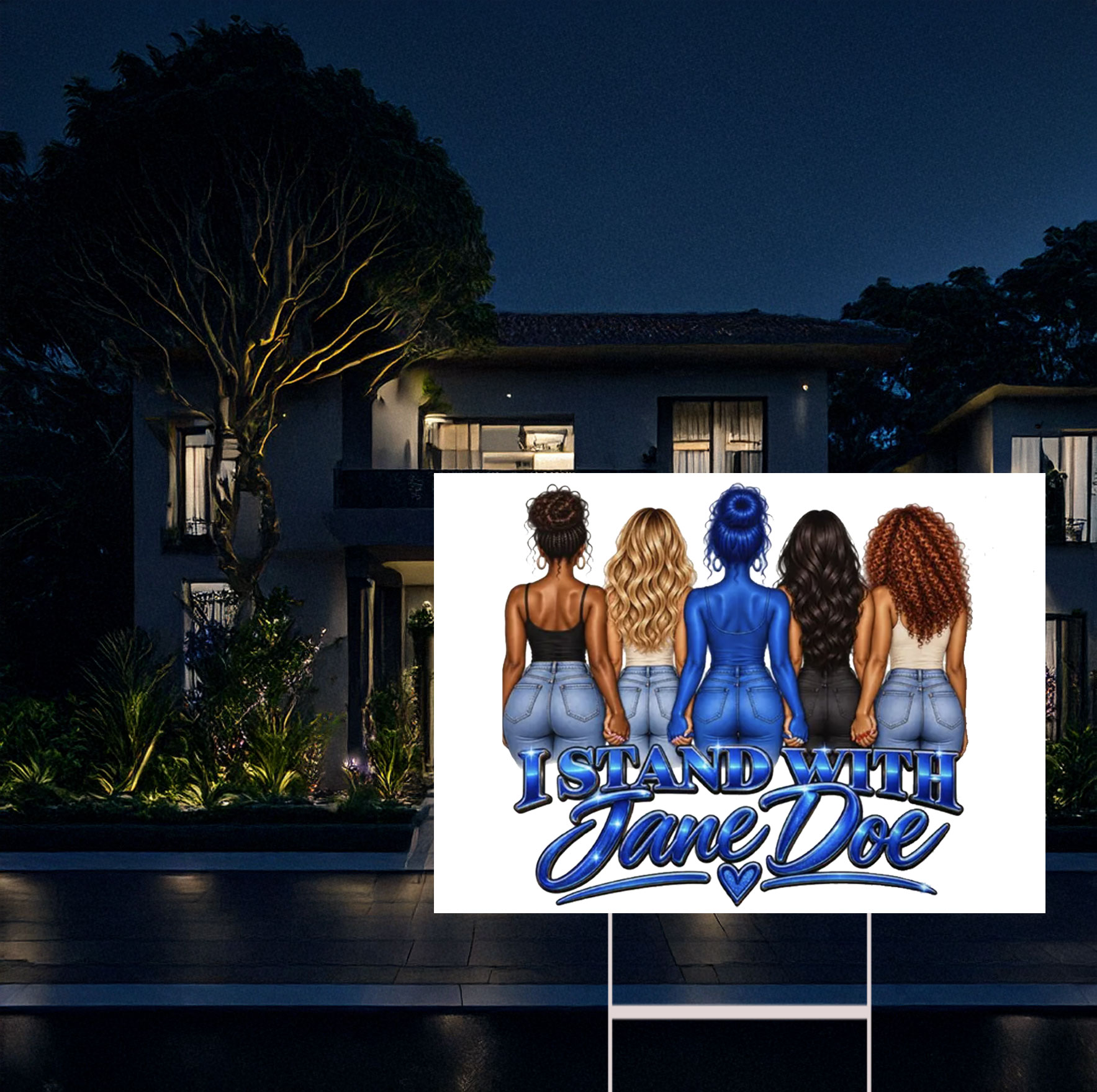 I Stand with Jane Doe Yard Sign