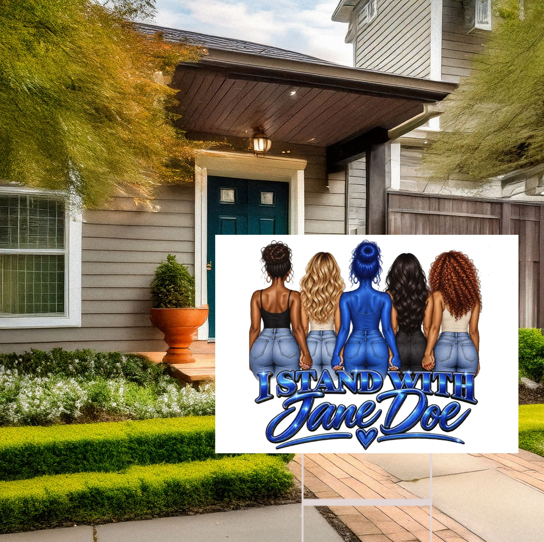 I Stand with Jane Doe Yard Sign