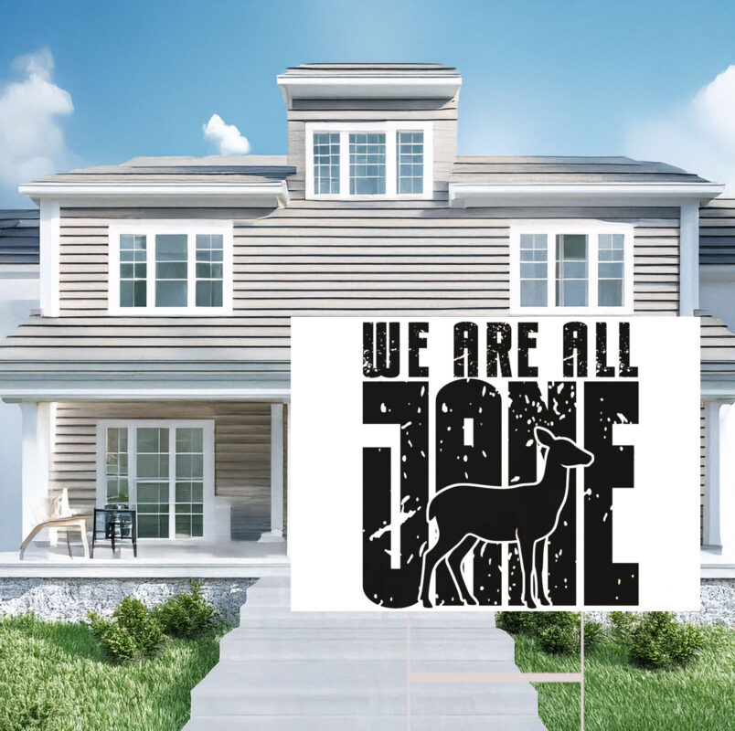 We Are All Jane Yard Sign